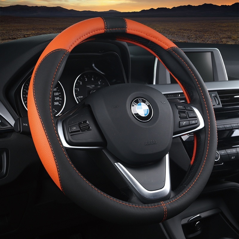 자동차핸들커버가죽 BMW핸들커버 투톤 - 상세 이미지 3