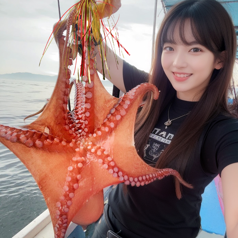 문어 애자 쭈꾸미 갑오징어 한치 무늬오징어 야광 축광 틴셀에자