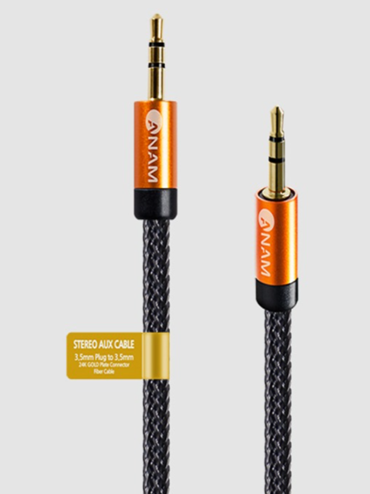 아남 AUX케이블 고순도 무산소동 스테레오 3극 3.5mm 3M - 상품 이미지