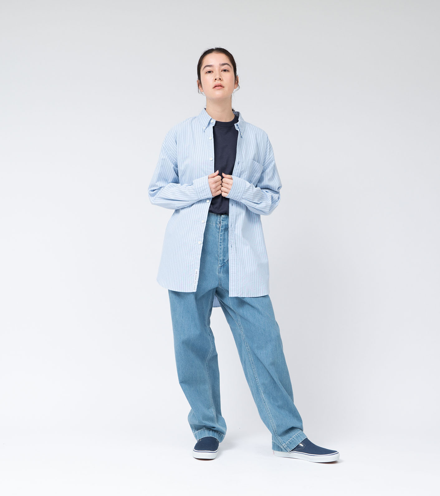 나나미카 nanamica Wide Denim Pants 와이드 데님 팬츠 청바지 2컬러 - 상세 이미지 4