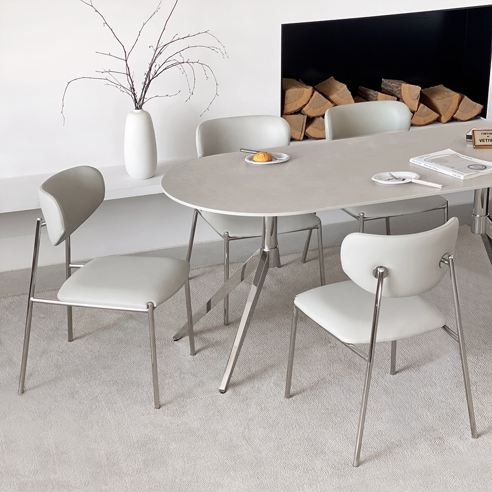 로포텐 루나 양면 세라믹식탁 세트 4인용 식탁 포세린 1600 의자4