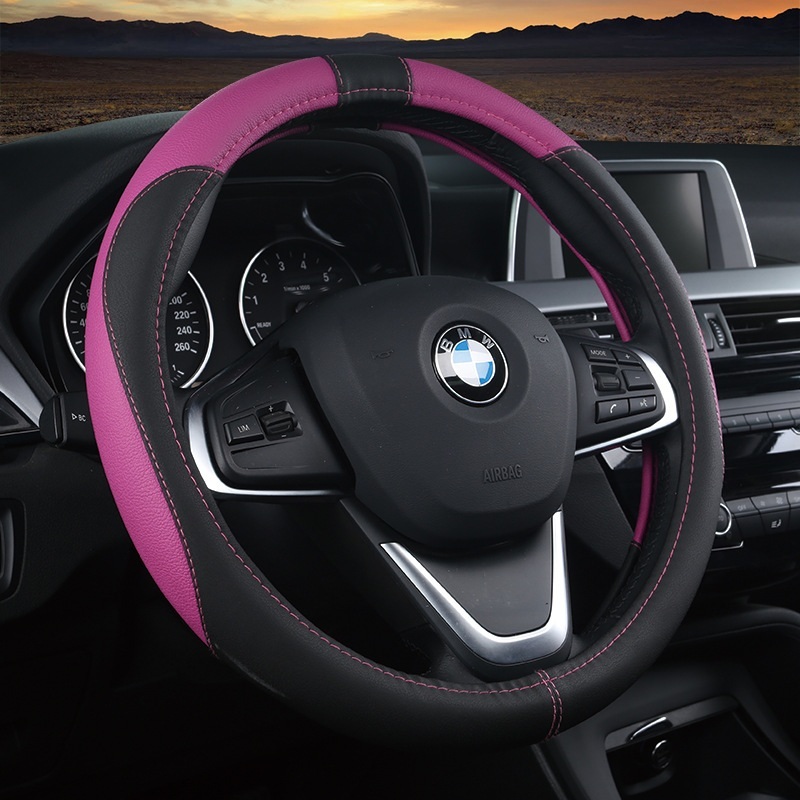 자동차핸들커버가죽 BMW핸들커버 투톤 - 상세 이미지 2