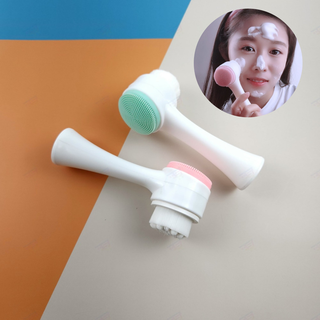 세안 양면 브러쉬 화장 모공 클렌징 마사지 거품기 솔 용품 - 상품 이미지