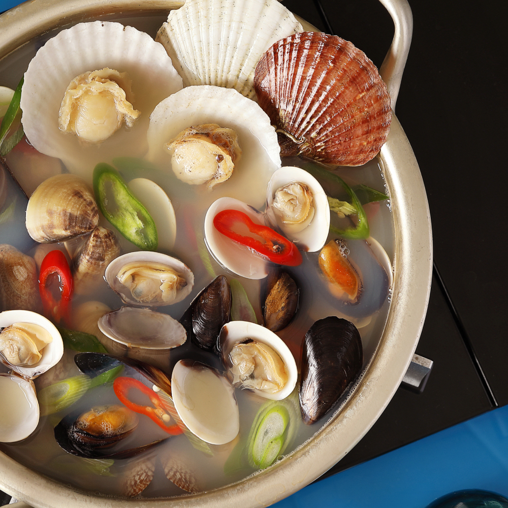푸딩팩토리 술찜용 모듬조개탕 370g 밀키트 특제소스 소주안주 국물요리 손질조개 캠핑요리 홈술 포차 - 상세 이미지 3