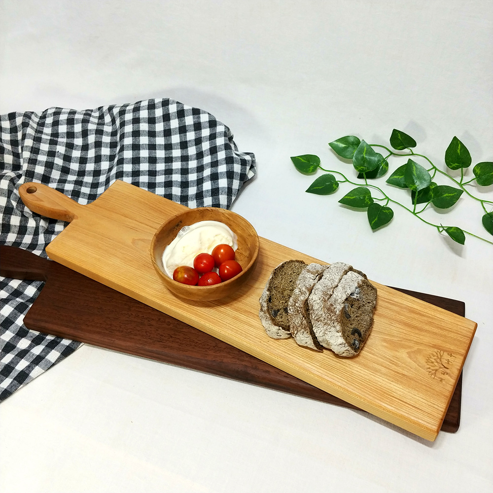 어린나무 월넛 메이플 플레이팅 도마 세트 이미지 8