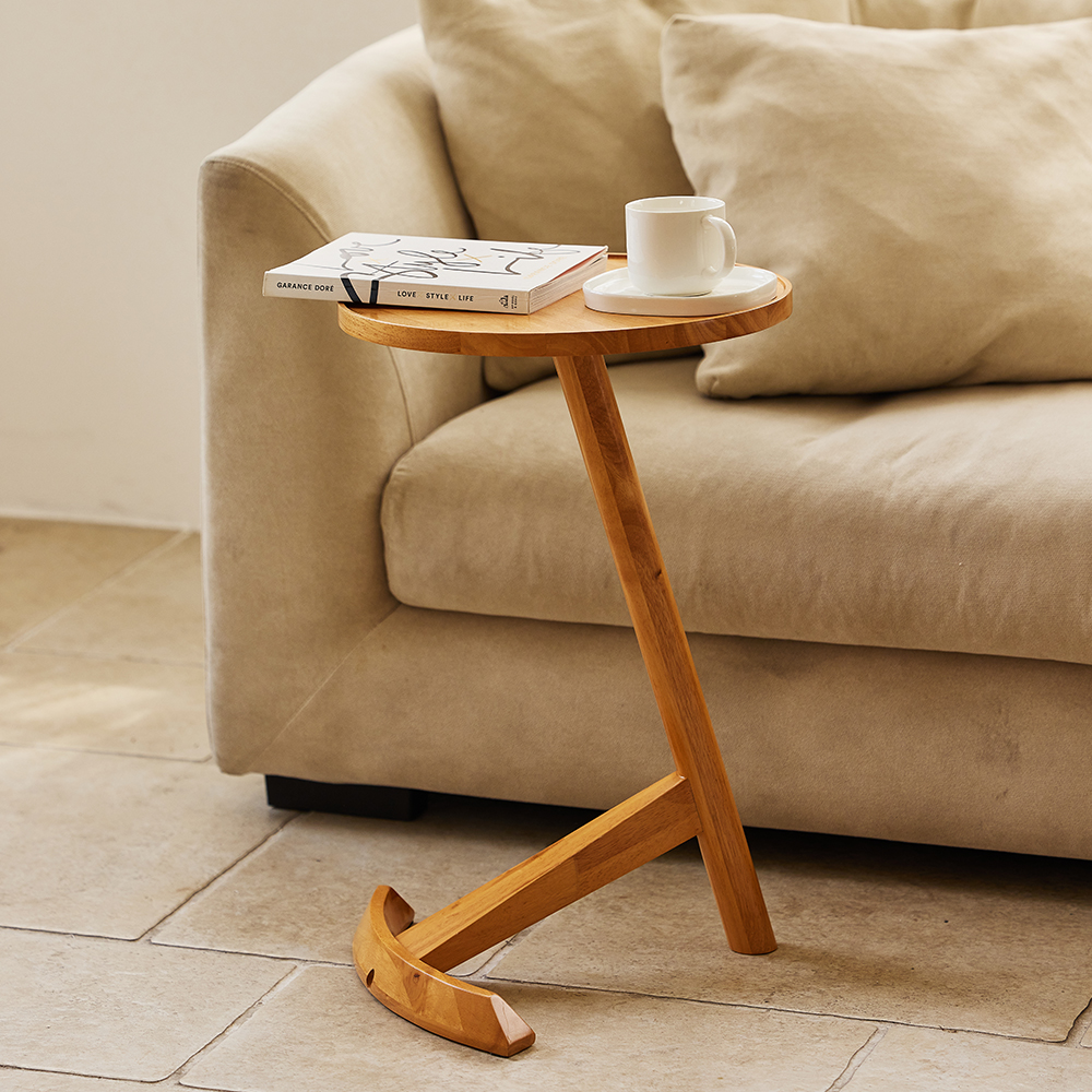 라운드 원목 사이드테이블 티테이블 감성 협탁 소파 침대 책상