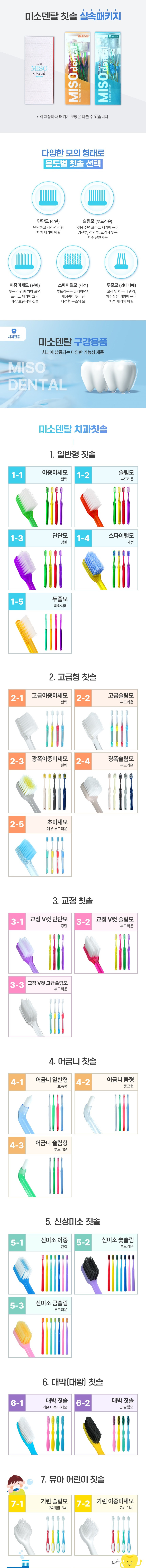 미소덴탈 치과칫솔 미세모 온가족 교정 어금니 첨단 - 상세 이미지 4