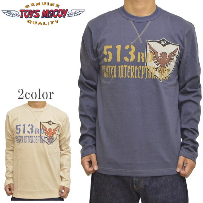 토이즈 맥코이 FIS MACH BUSTER 밀리터리 긴팔 티셔츠 513RD TMC2363 - 상품 이미지