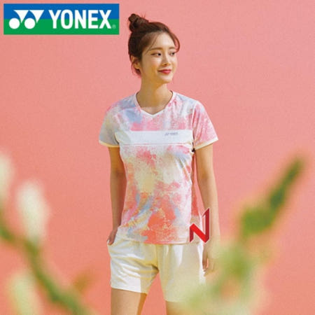 요넥스 반팔티 221TS014F 네온 핑크(여성) 룩 탑 머슬 메쉬 쿨 트레이닝 짐