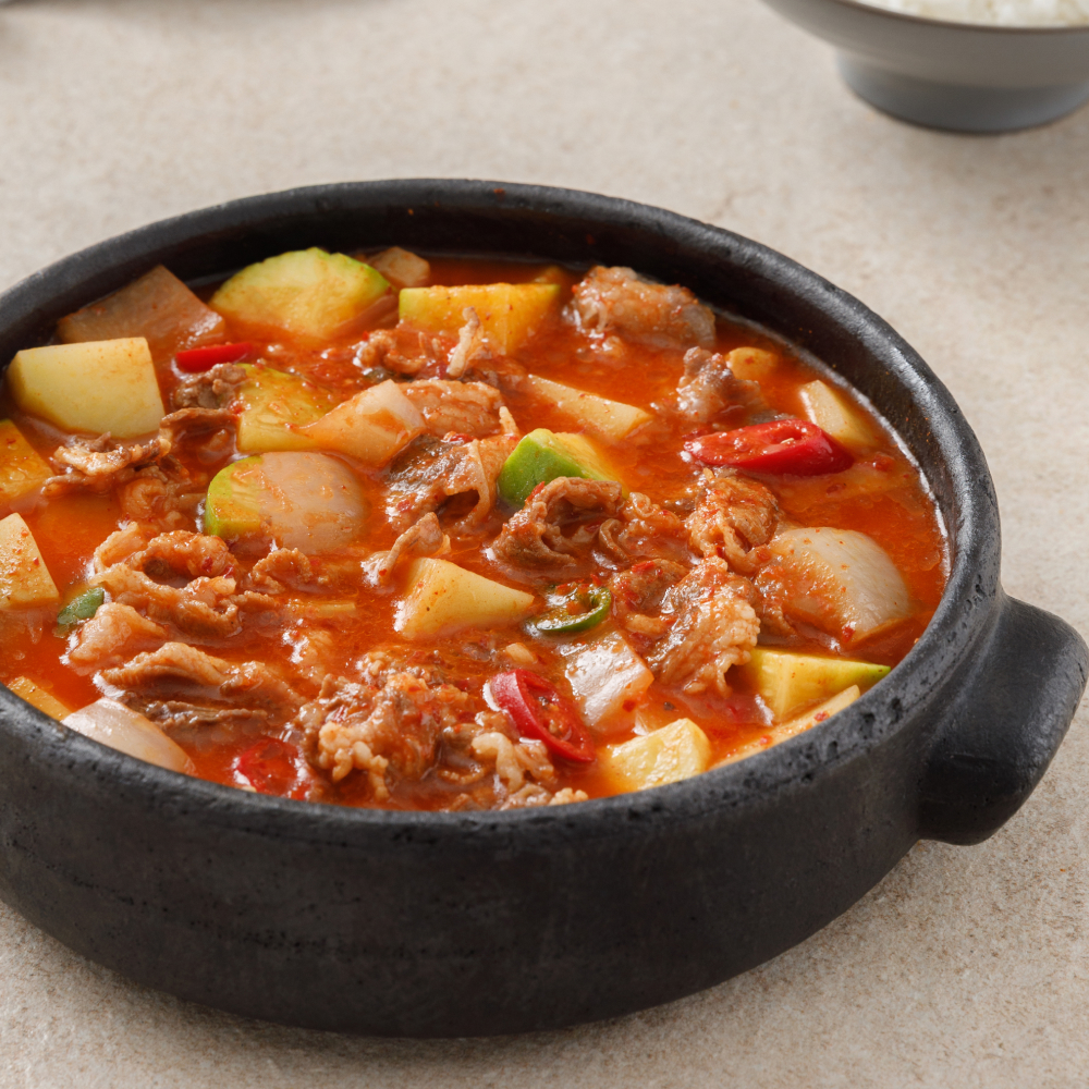 [푸딩팩토리] 우삼겹 고추장찌개 410g x 2개 가정식 국물요리 한끼요리 간편조리 - 상세 이미지 5