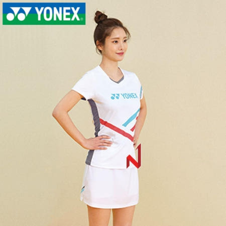 요넥스 반팔티 221TS002F 화이트(여성) 운동복 트레이닝 웨어 연습복 탑 짐