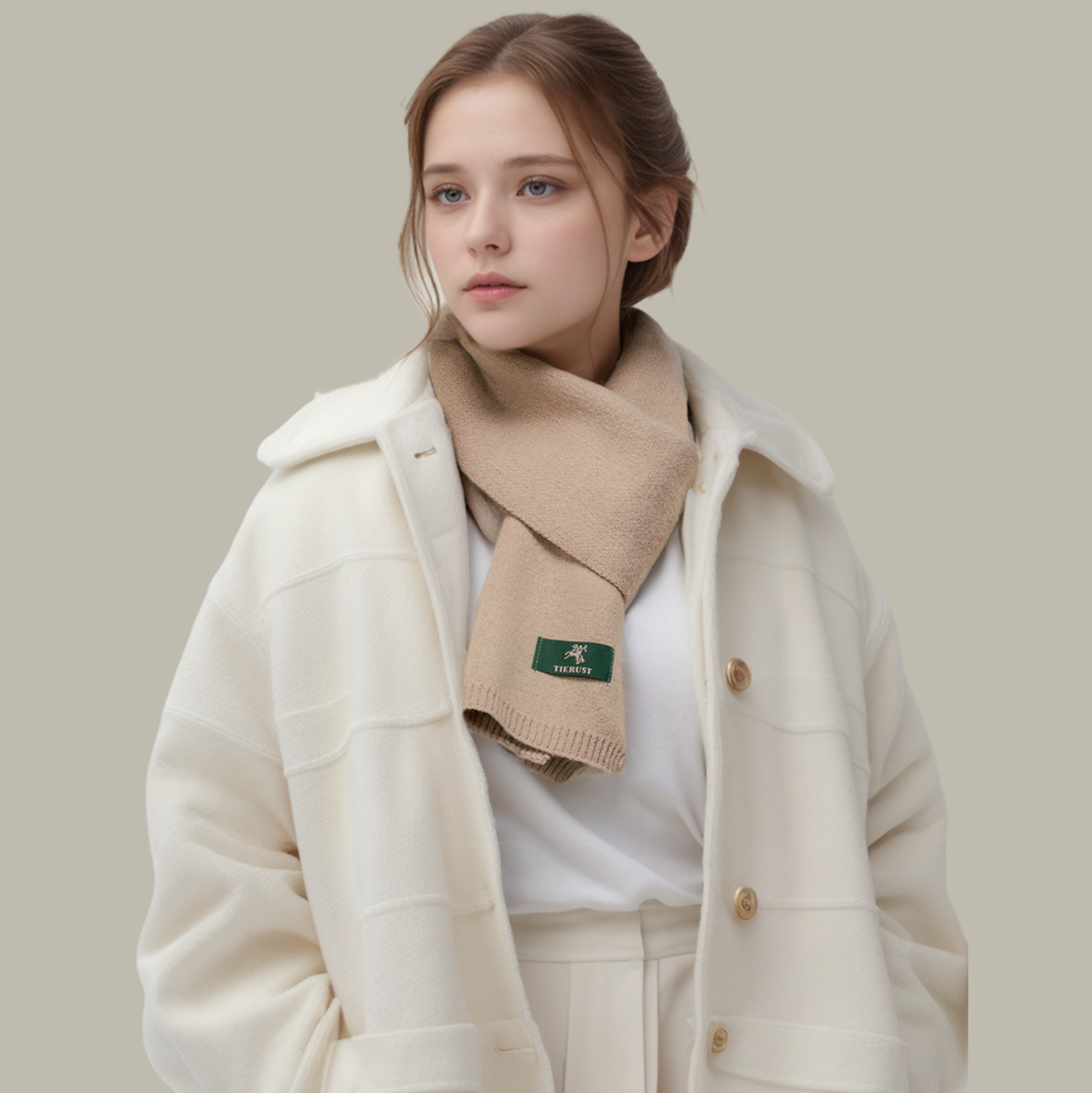 소프트 숏 니트 머플러 남자 여자 커플 목도리