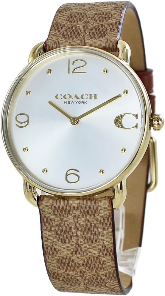 코치 COACH 시그니처 캔버스 가죽 밴드 손목 시계 36mm 14504205 - 상품 이미지
