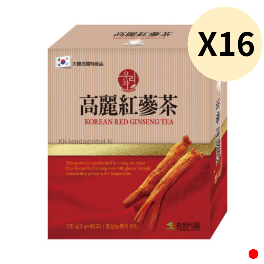 송원 우리차 홍삼차 음료 차 건강 대용량 40T X 16 : 비엔엠코리아