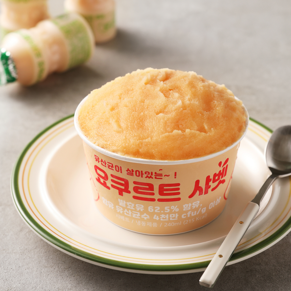 [푸딩팩토리] 달콤시원 컵샤베트 모음전_아이스 디저트안주 아이들간식 요구르트, 240ml, 10개 - 상품 이미지