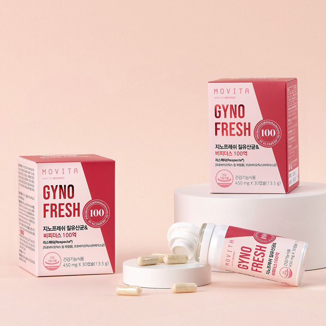 모비타 100억 지노프레쉬 질유산균&비피더스 리스펙타 여성 질건강 장건강 30캡슐, 1개 이미지 2