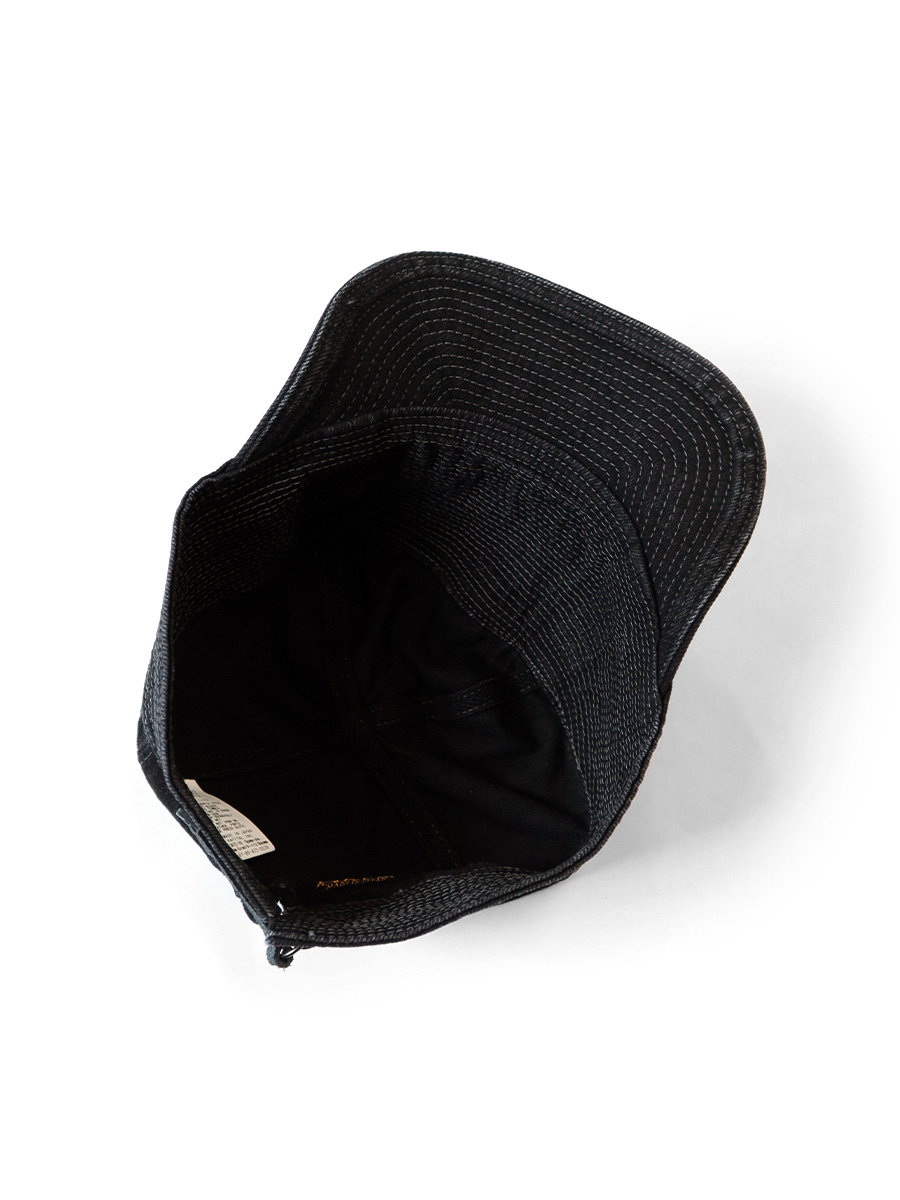 캐피탈 KAPITAL 11.5oz 블랙x블랙 데님 캡 모자 블랙 - 상세 이미지 4