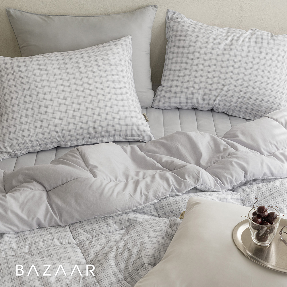 NEW 모노체크 먼지없는 사계절 차렵이불 패드세트 SS