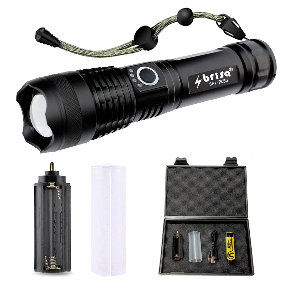 브리사 LED 후레쉬 랜턴 충전식 손전등 써치라이트 배터리세트 SPLPL50