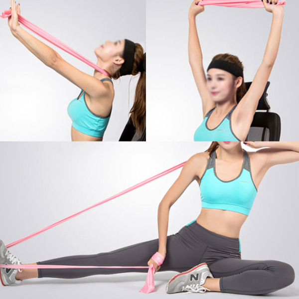 1.5m NEW 끈형 0.35 두께별 라텍스 요가밴드 필라테스스트레칭 근력 탄력 밴드