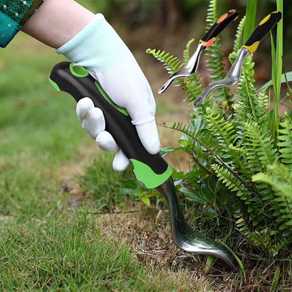 강철 핸드 잡초제거기 가정용 민들레 잔디 지렛대 풀 뿌리 뽑기 호미 텃밭 모종삽