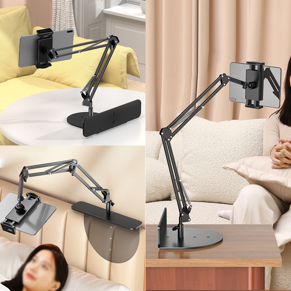 틈새 클램프 관절 로봇팔 거치대 핸드폰 태블릿 관절형 자바라 침대 소파 책상 스탠드 거치대 탄소강