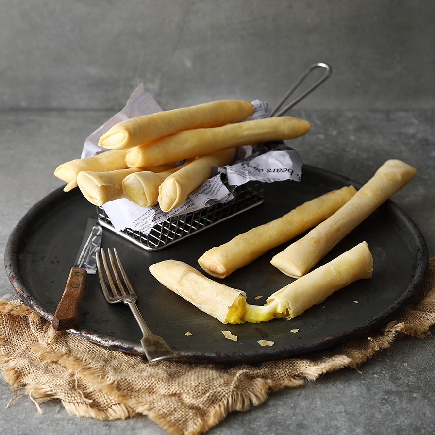 푸딩팩토리 스키니 치즈스틱 고구마무스 600g (60g x 10ea) 춘권 아이들간식 맥주안주 - 상품 이미지