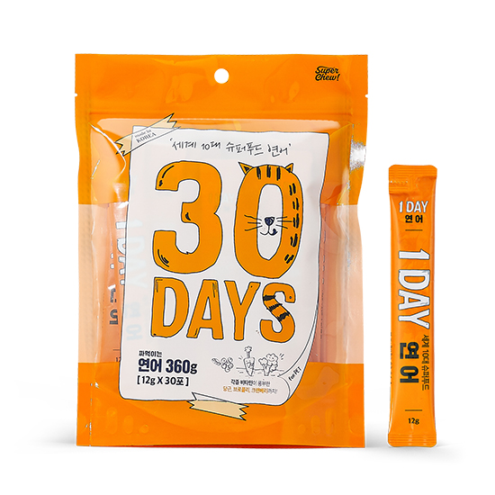 슈퍼츄 30DAYS 짜먹는 고양이간식 대용량 고양이 추르 닭가슴살+연어 60p - 상세 이미지 4