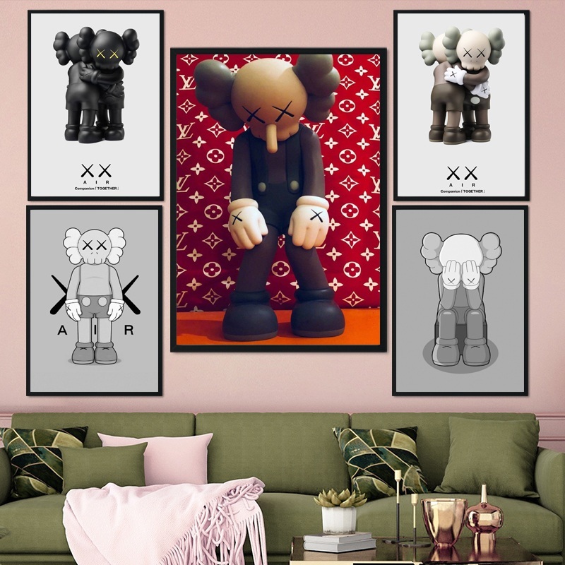 대형 kaws 카우스 인테리어 액자 포스터 - 상세 이미지 2