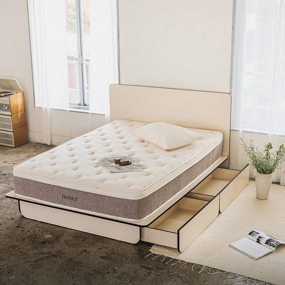 누어 룬드 평상형 수납 침대 프레임 저상형 싱글 슈퍼싱글 SS