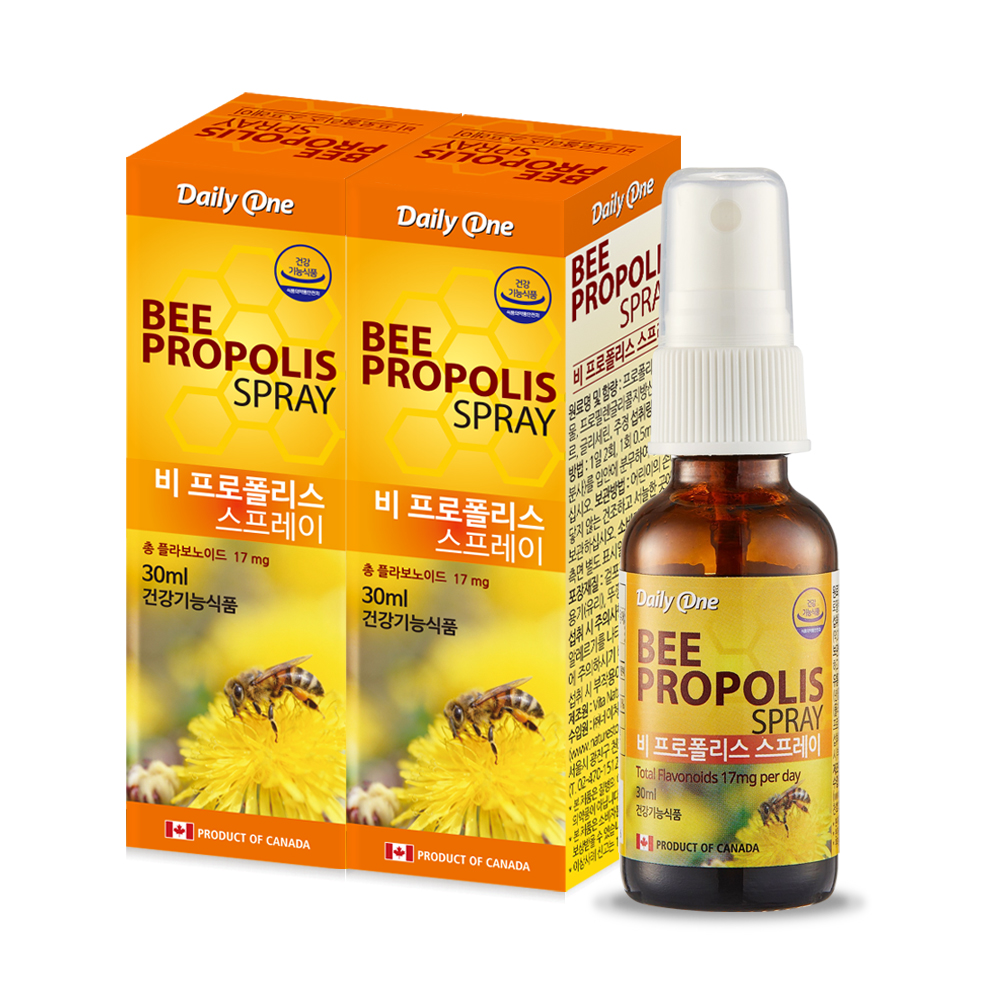 데일리원 비 프로폴리스 스프레이 캐나다 액상 30ml, 2개 - 상품 이미지