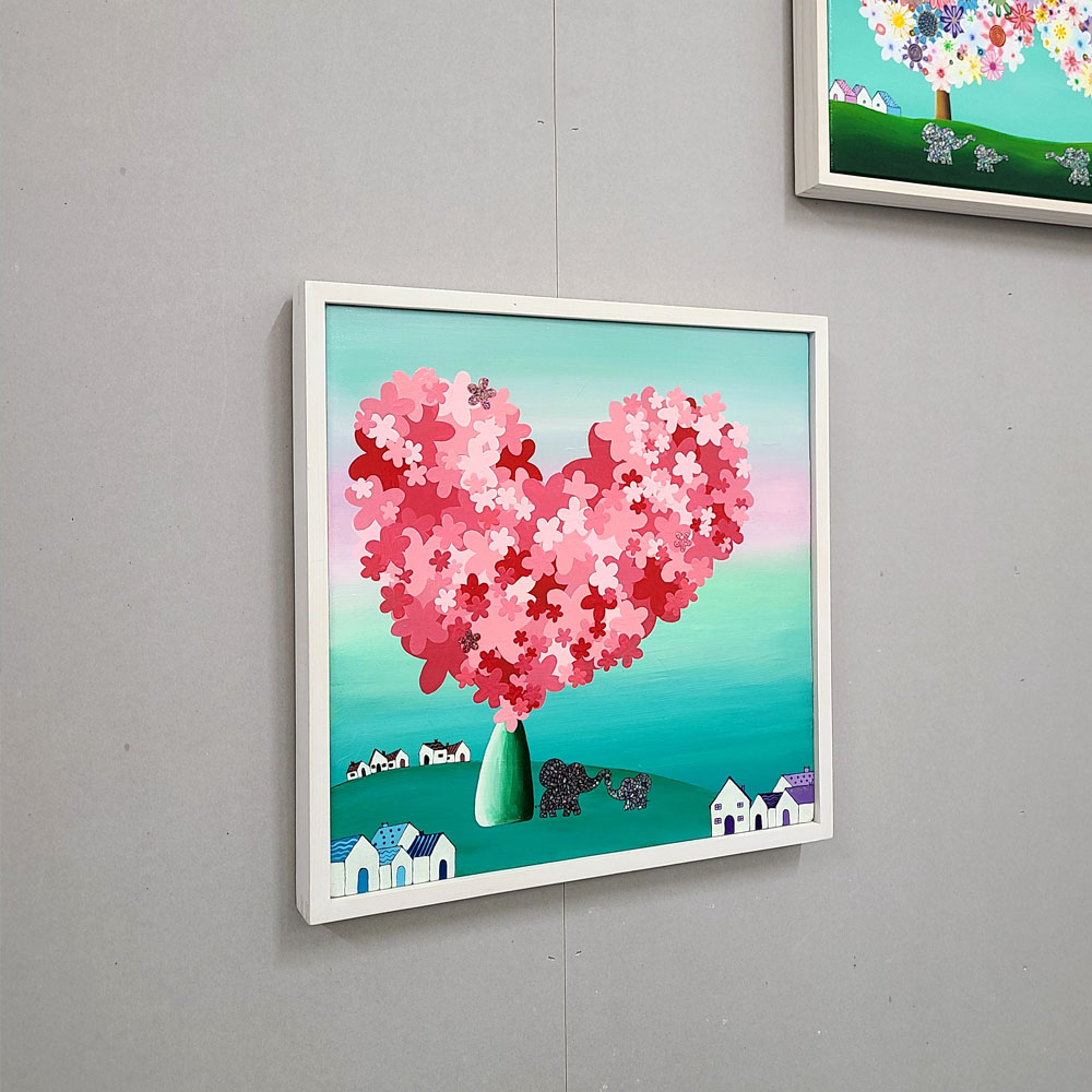 아트앤샵 미술작품 이현진 원작 A happy Village3 현대미술 그림액자 이미지 6