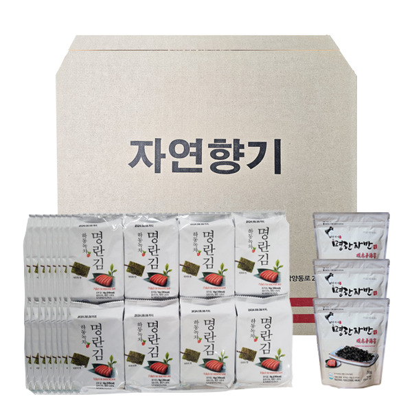 [자연향기] 하동녹차 명란김 6gx80봉, 권여사 명란자반 70gx3봉 : 롯데홈쇼핑.