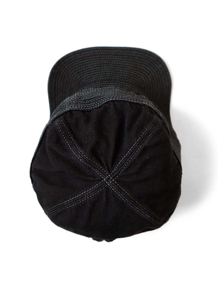 캐피탈 KAPITAL 11.5oz 블랙x블랙 데님 캡 모자 블랙 - 상세 이미지 3