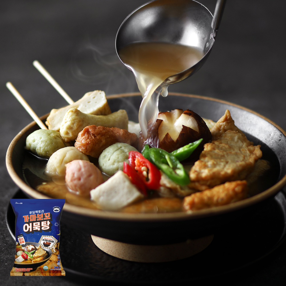 [푸딩팩토리] 가마보꼬 어묵탕 340g 꼬치어묵 오뎅탕 집들이오뎅탕 캠핑국물요리 - 상품 이미지
