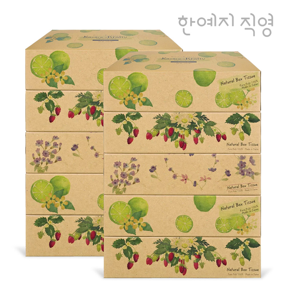 한예지x에르모아 일본 독점 직수입 미용티슈 180매, 10개 - 상세 이미지 2