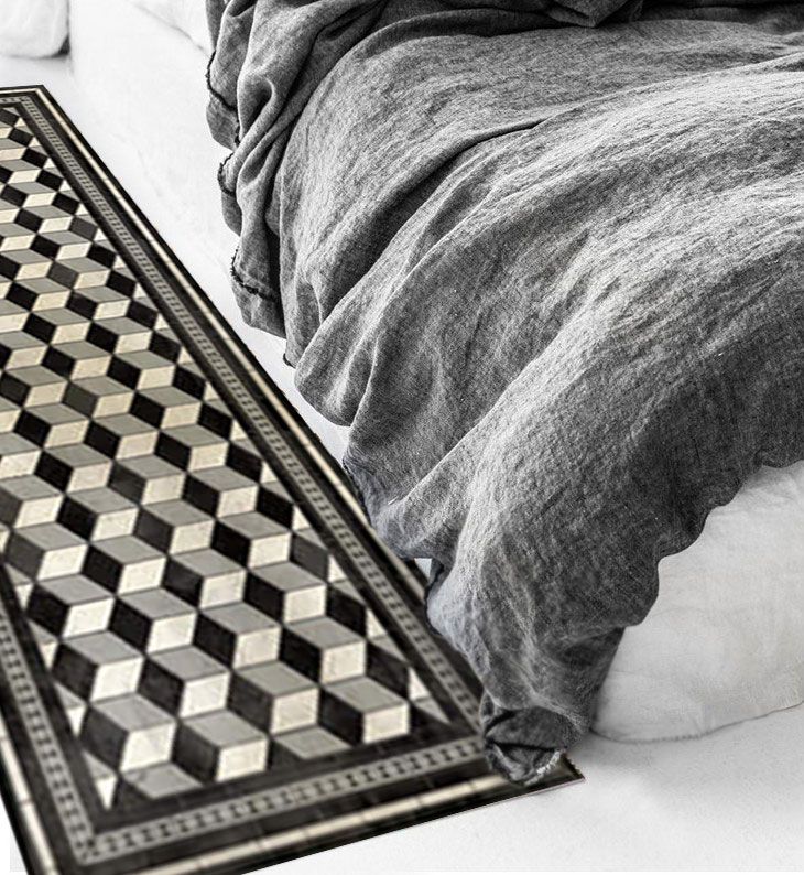 베이자플로우 PVC 러그 - 바우하우스 실버 140 x 220 cm