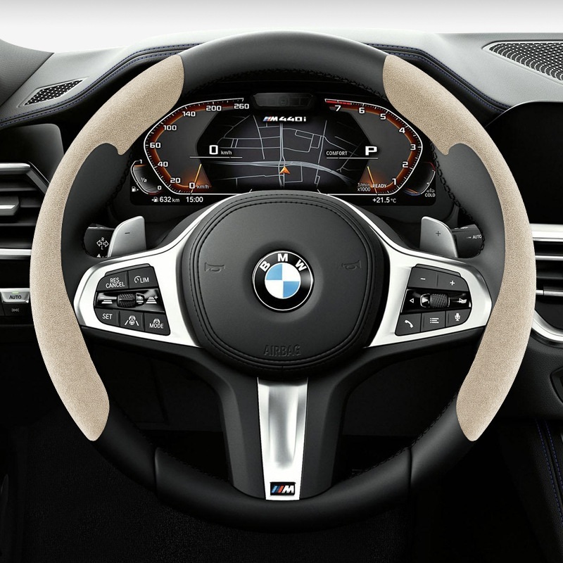 자동차 핸들커버 투톤 미끄럼방지 BMW - 상품 이미지