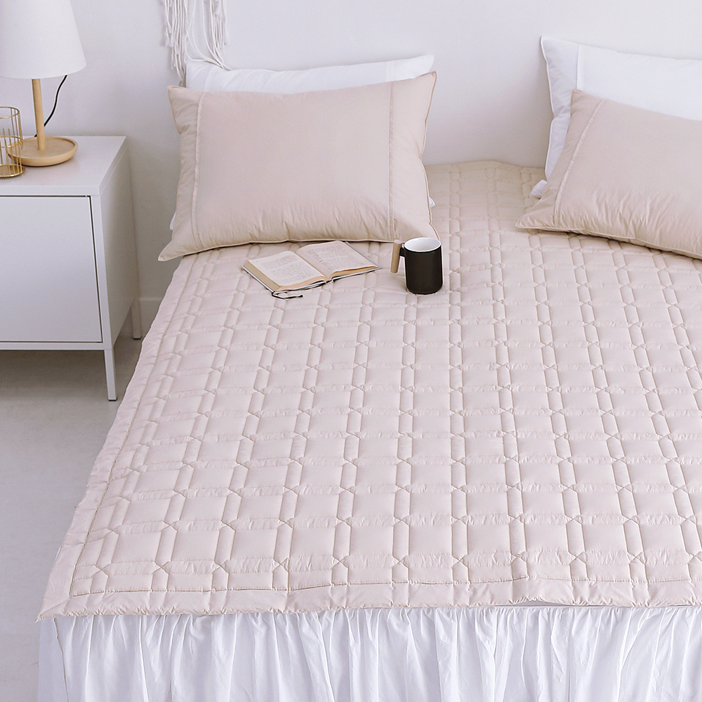 먼지없는 사계절 순면 고정밴드 침대패드 매트리스 까는 이불 패드 화이트 라지킹 K