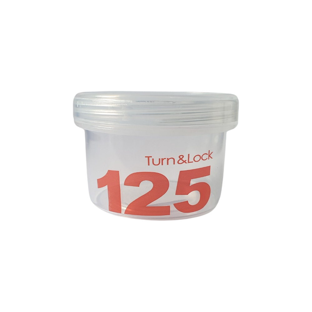투명 그릭 요거트통 원형 소분용기 원통 턴앤락 1호 125ml - 상품 이미지
