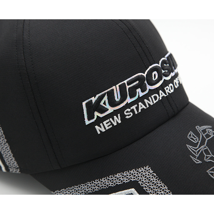 쿠로시오 VZ888-RD BK 3레이어 모자 낚시 블랙 레드 발수 방수 볼캡 - 상세 이미지 2