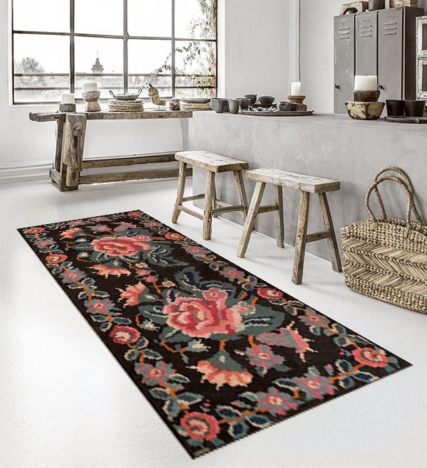 베이자플로우 PVC 러그 - 마리 블랙 180 x 260 cm