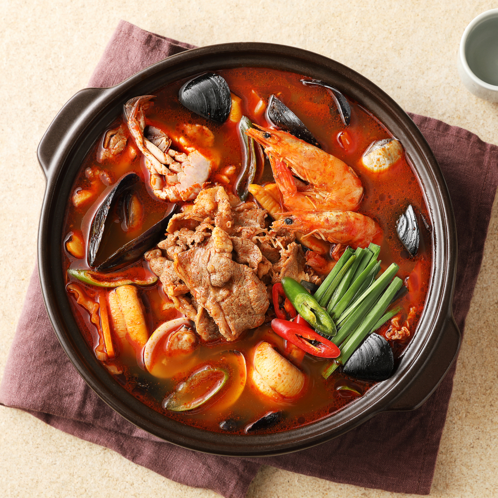 푸딩팩토리 고기듬뿍 우삼겹 짬뽕탕 450g 면제외 해물고기짬뽕 국물요리 소주안주 (면세) - 상세 이미지 2