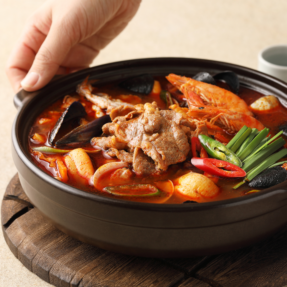 푸딩팩토리 고기듬뿍 우삼겹 짬뽕탕 450g 면제외 해물고기짬뽕 국물요리 소주안주 (면세) - 상세 이미지 3