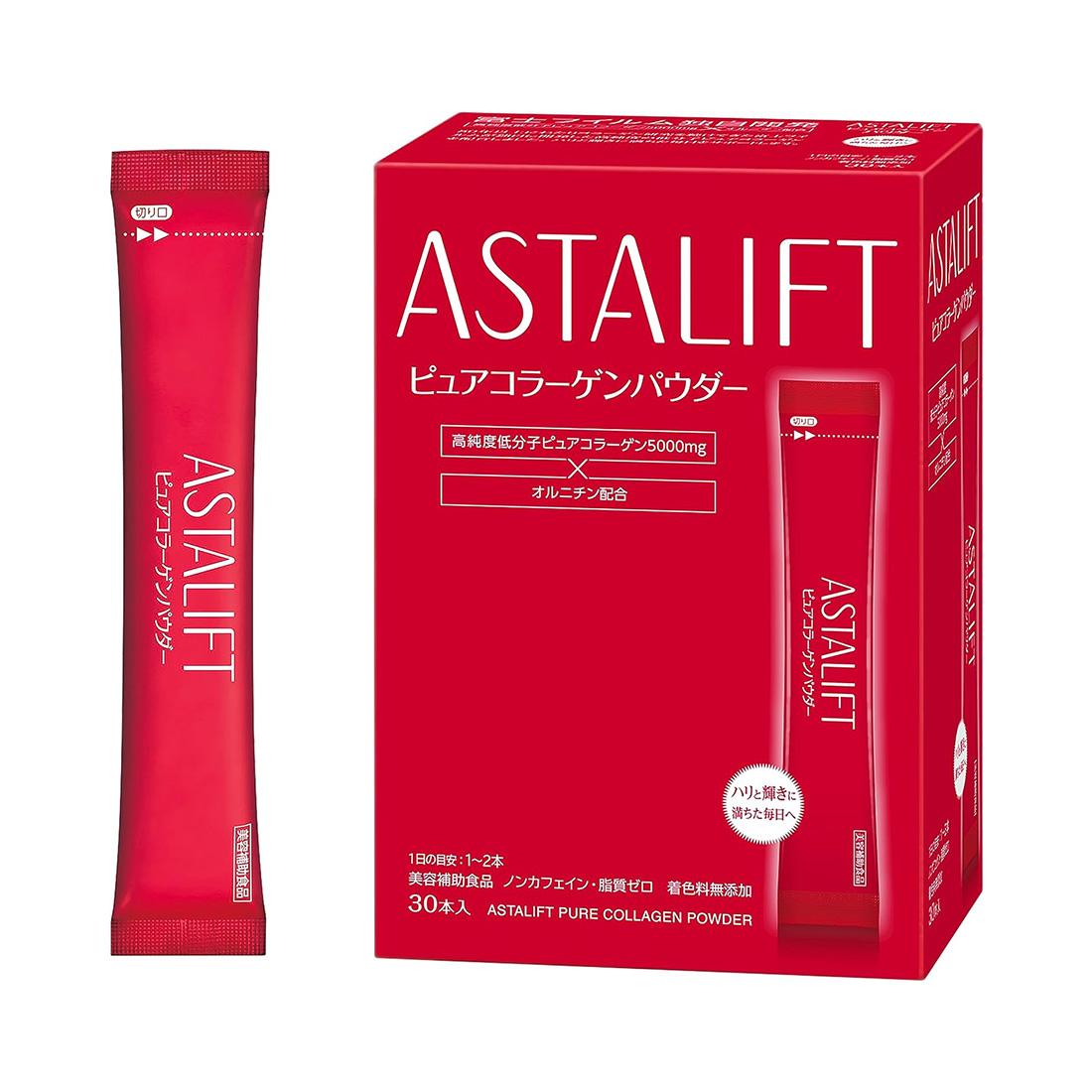 아스타리프트 퓨어 콜라겐 파우더 5.5g 30개입 일본직구 콜라겐 스틱