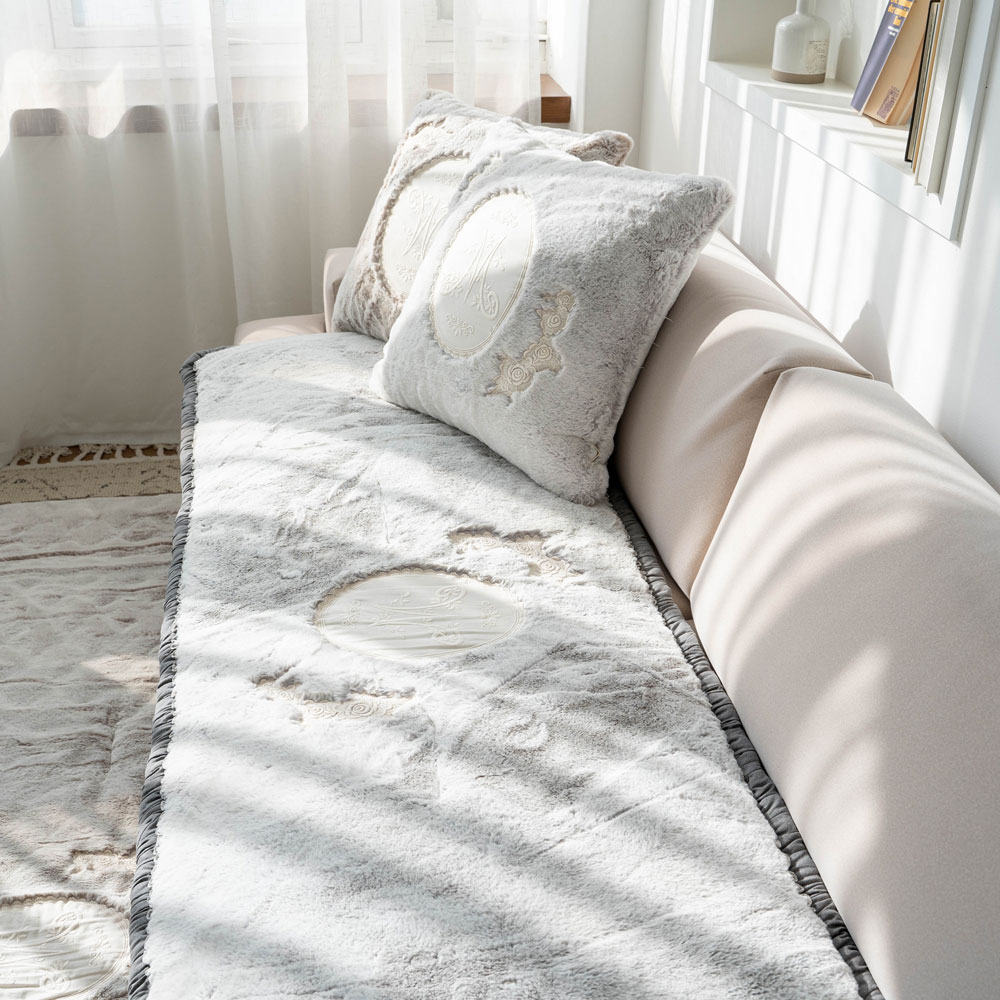 마벨로제 마가렛 밍크 극세사 겨울용 3인 쇼파패드미끄럼방지 소파매트