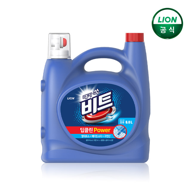 비트 딥클린파워 액체 세탁세제 6L / 일반 드럼 겸용