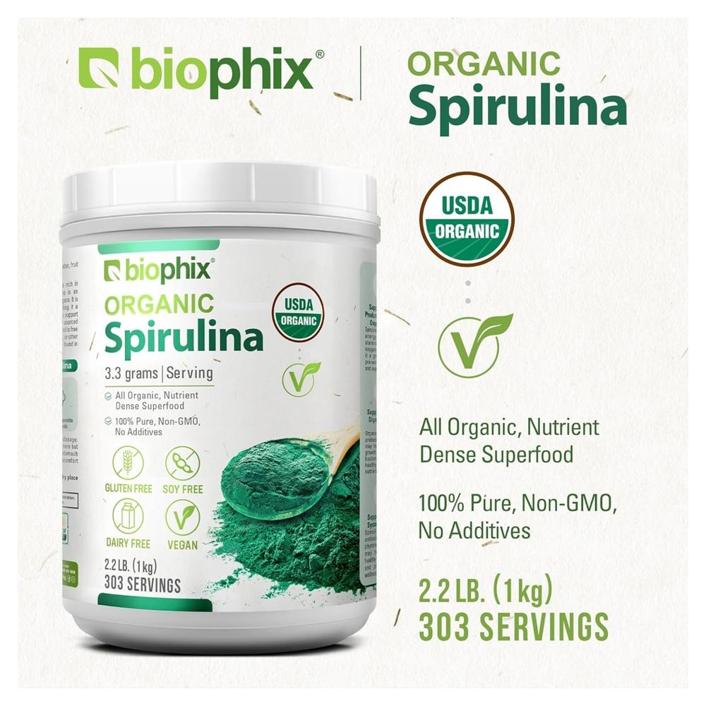 BIOPHIX 스피루리나 칼슘 아연 칼륨 파우더 1kg - 상세 이미지 4