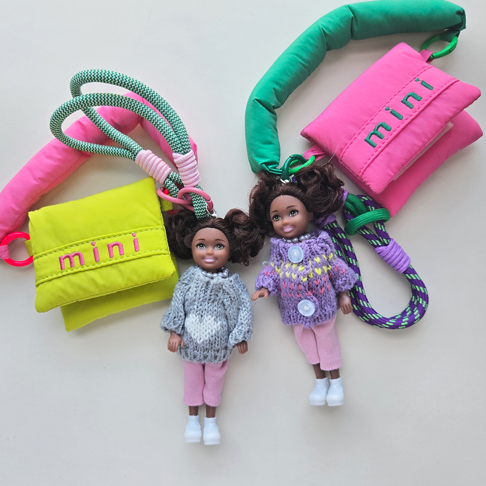 마이크로 미니 패딩 백 보조 백참 가방꾸미기 에어팟 버즈 소품 케이스 - 상세 이미지 4