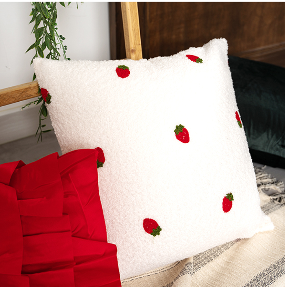 마벨로제 코지 과일 쿠션 소파 쿠션 커버 침실 쇼파 쿠션 딸기 45x45